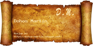 Dohos Martin névjegykártya